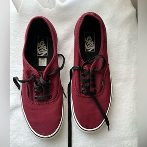 Vans Burgundy Canvas Sneakers